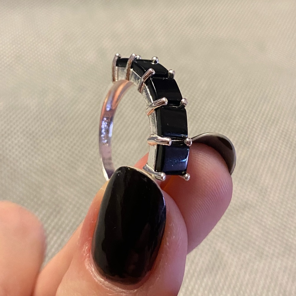 Onyx Sterling Silver Ring